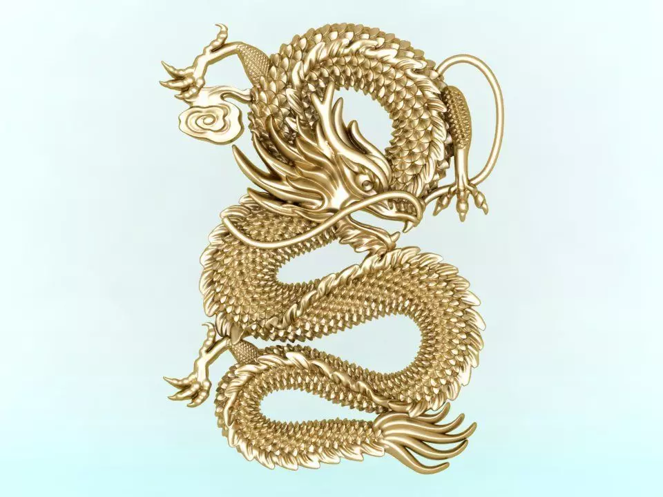 Dragon for jewelry - Dragon for ring - Dragon for pendant 3D print model_0