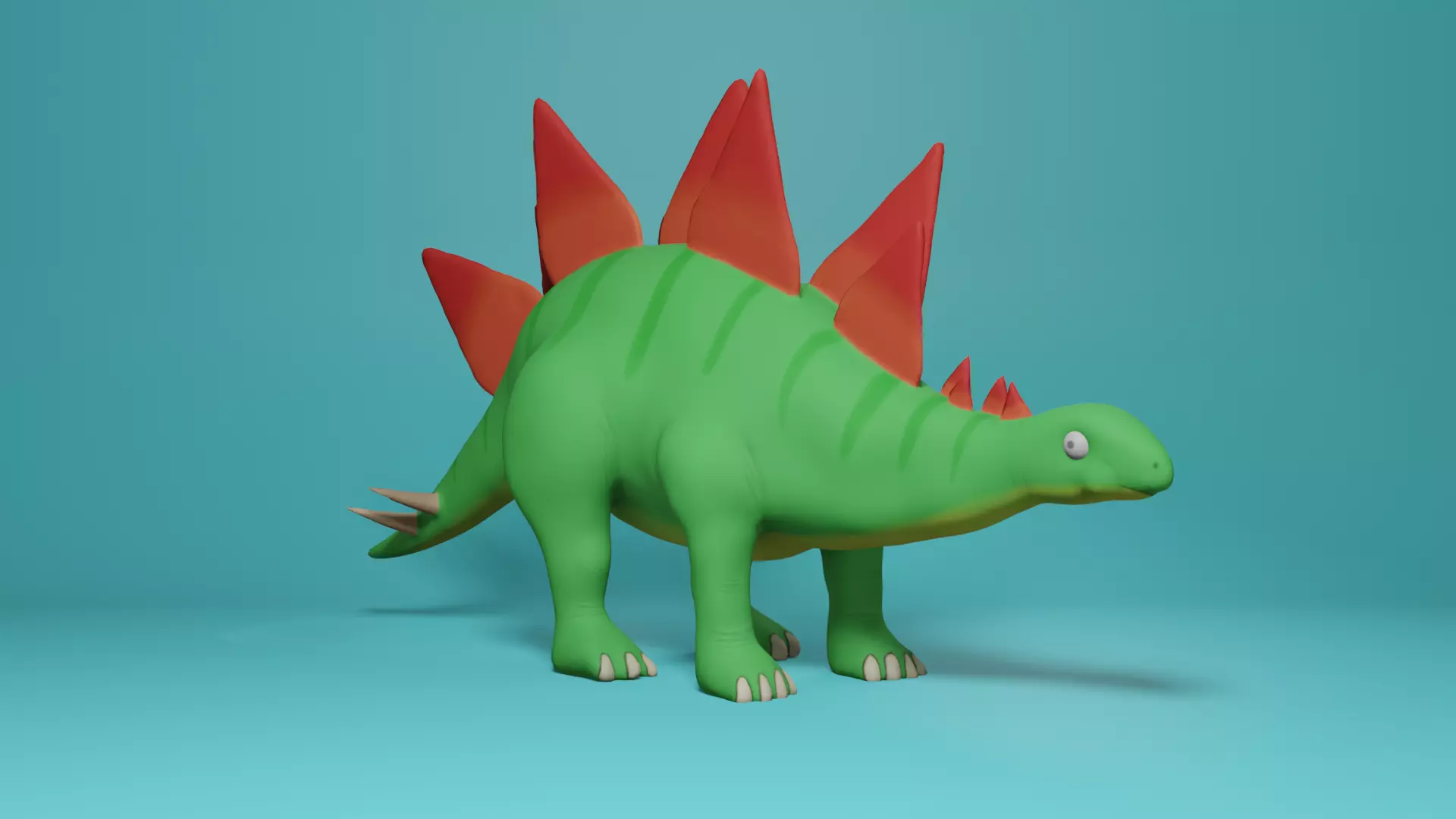 Cartoony Dinosaur Low-poly 3D model