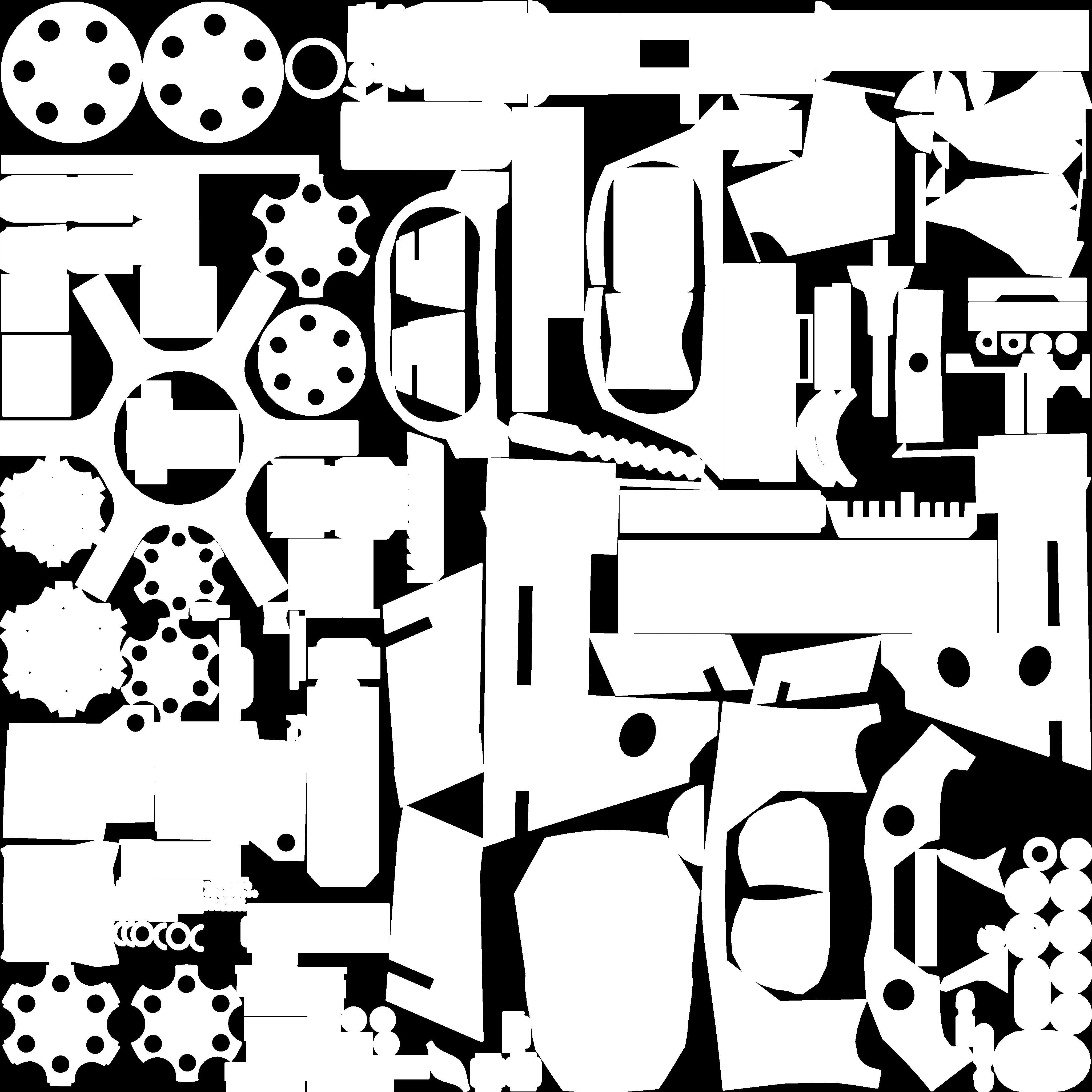 Cyberpunk Revolver Low-poly 3D model_25