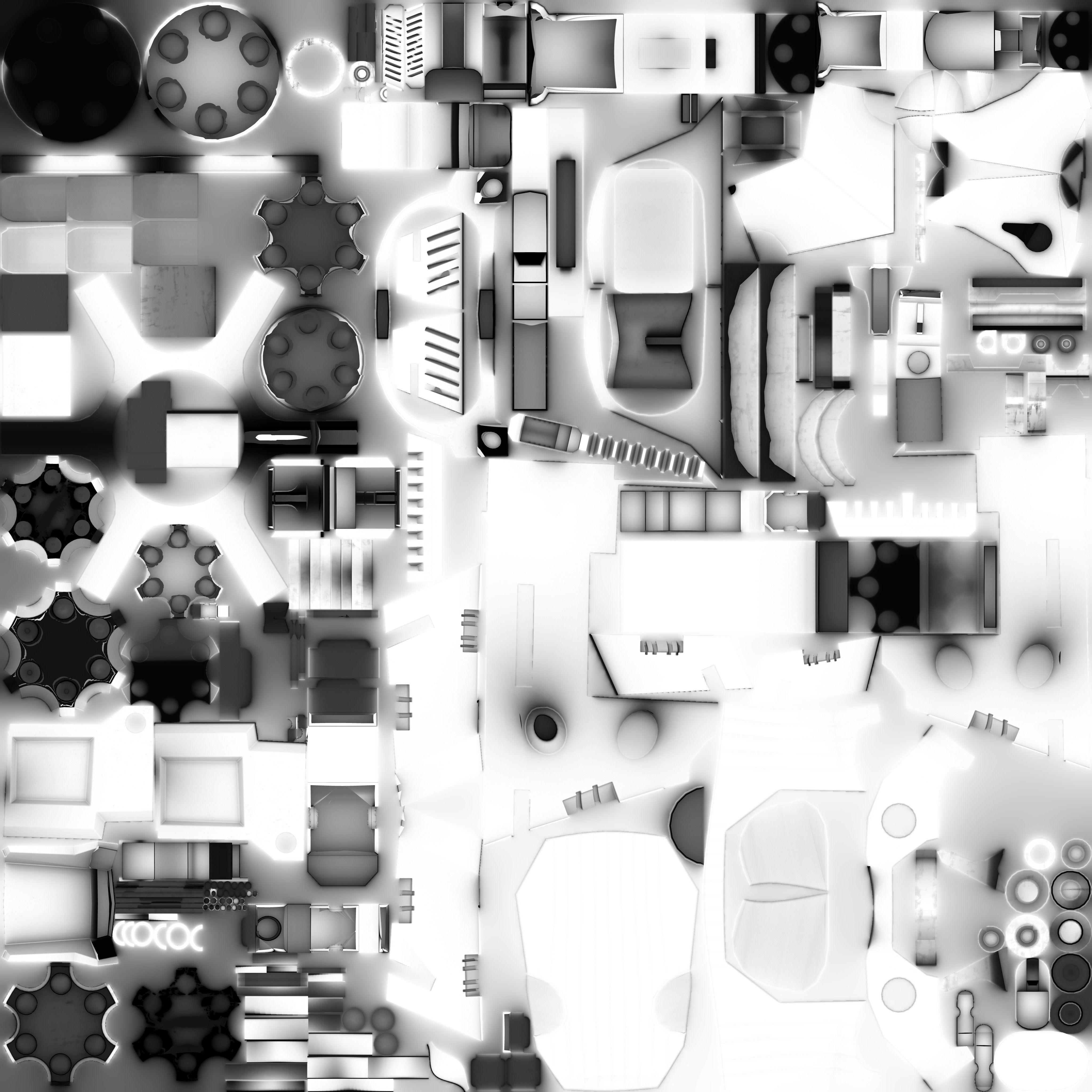 Cyberpunk Revolver Low-poly 3D model_28