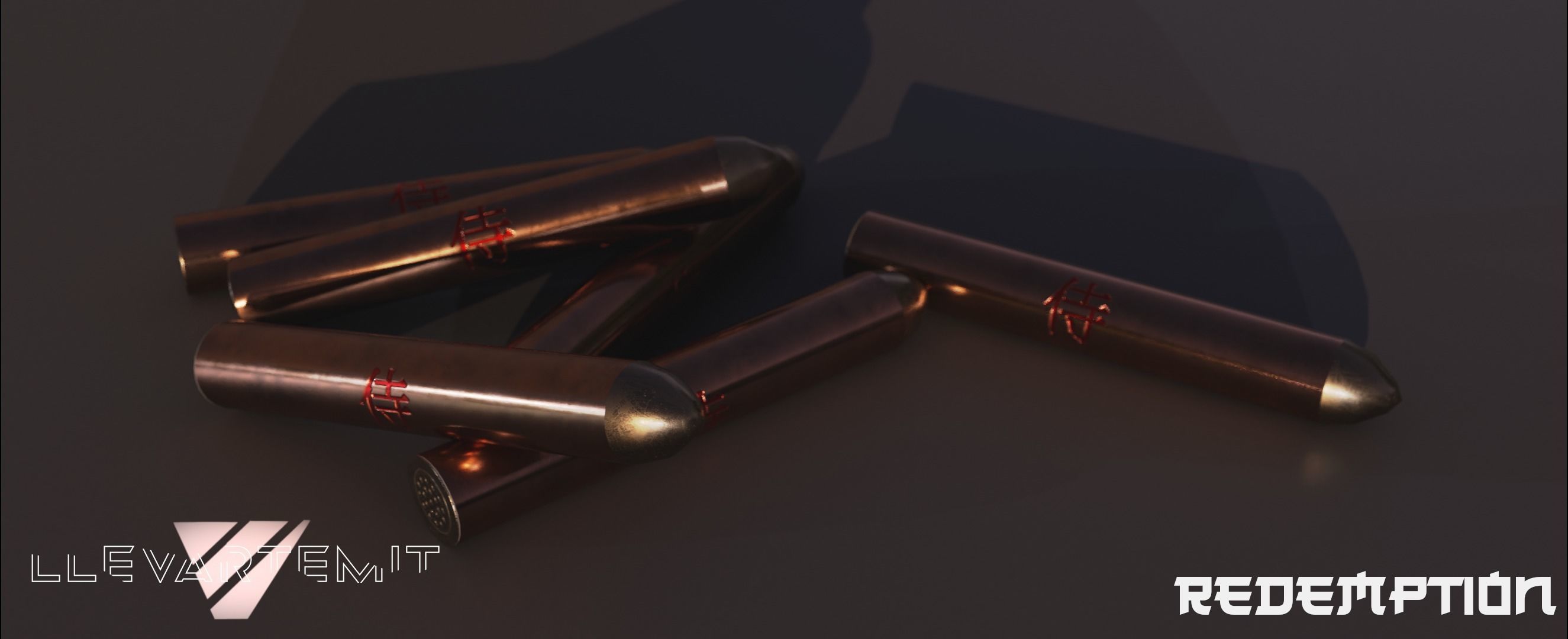 Cyberpunk Revolver Low-poly 3D model_22