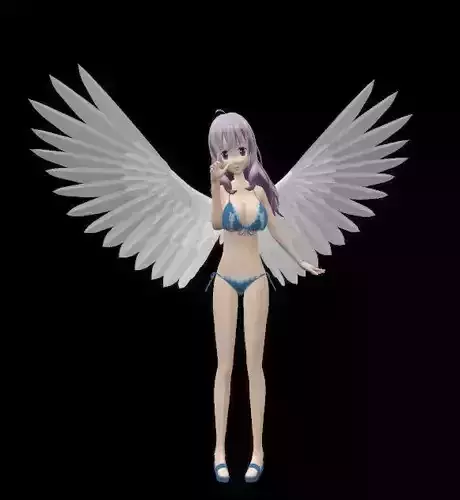 VRChat Character - Tsubasa Shion 3D rigging girls