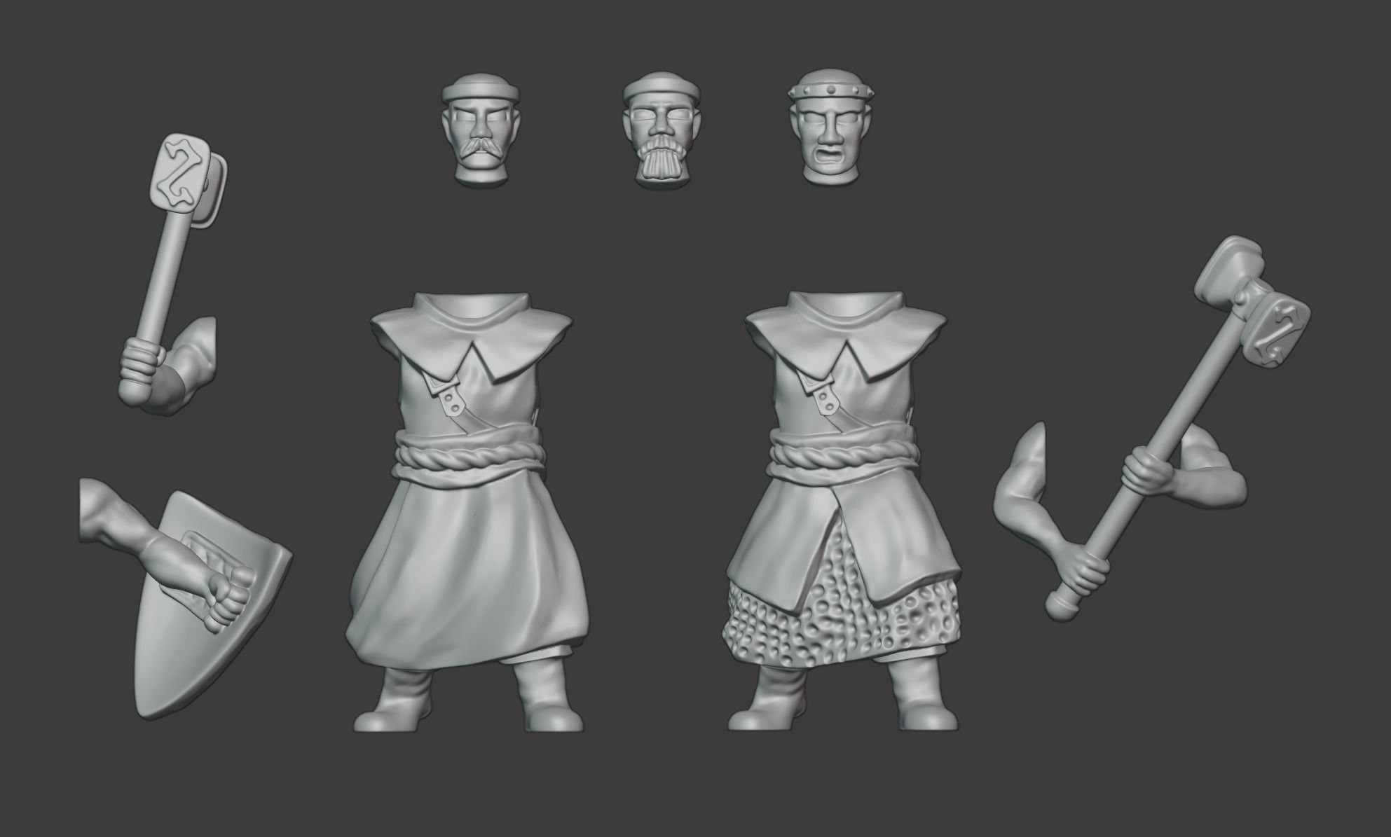 Warrior Priests Set 1 3D print model_1