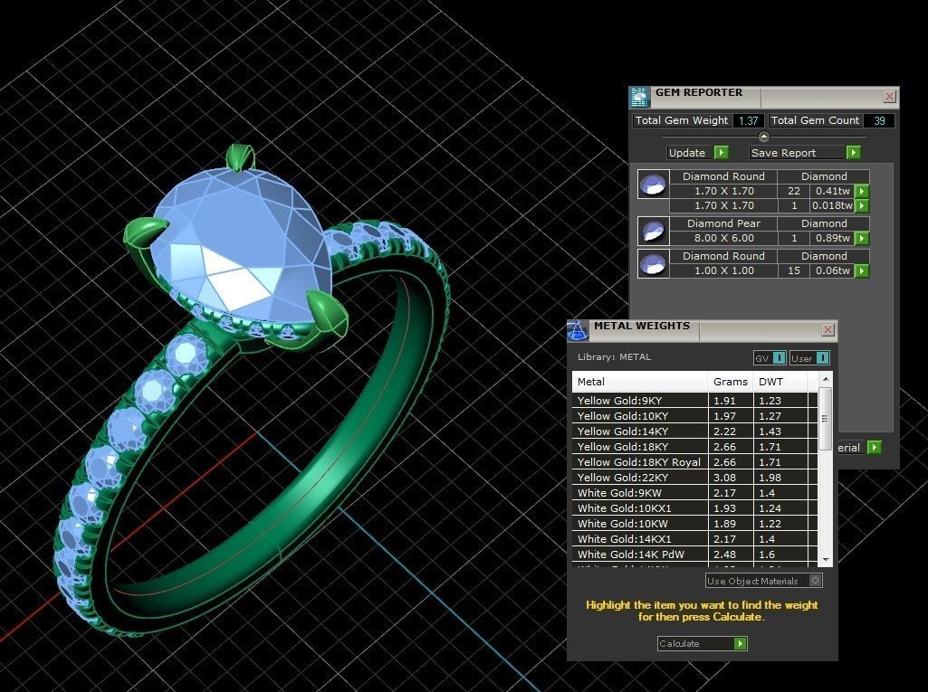 Engagment Jewelry Ring 208 3D print model_3