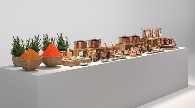 Buffet table 3D model