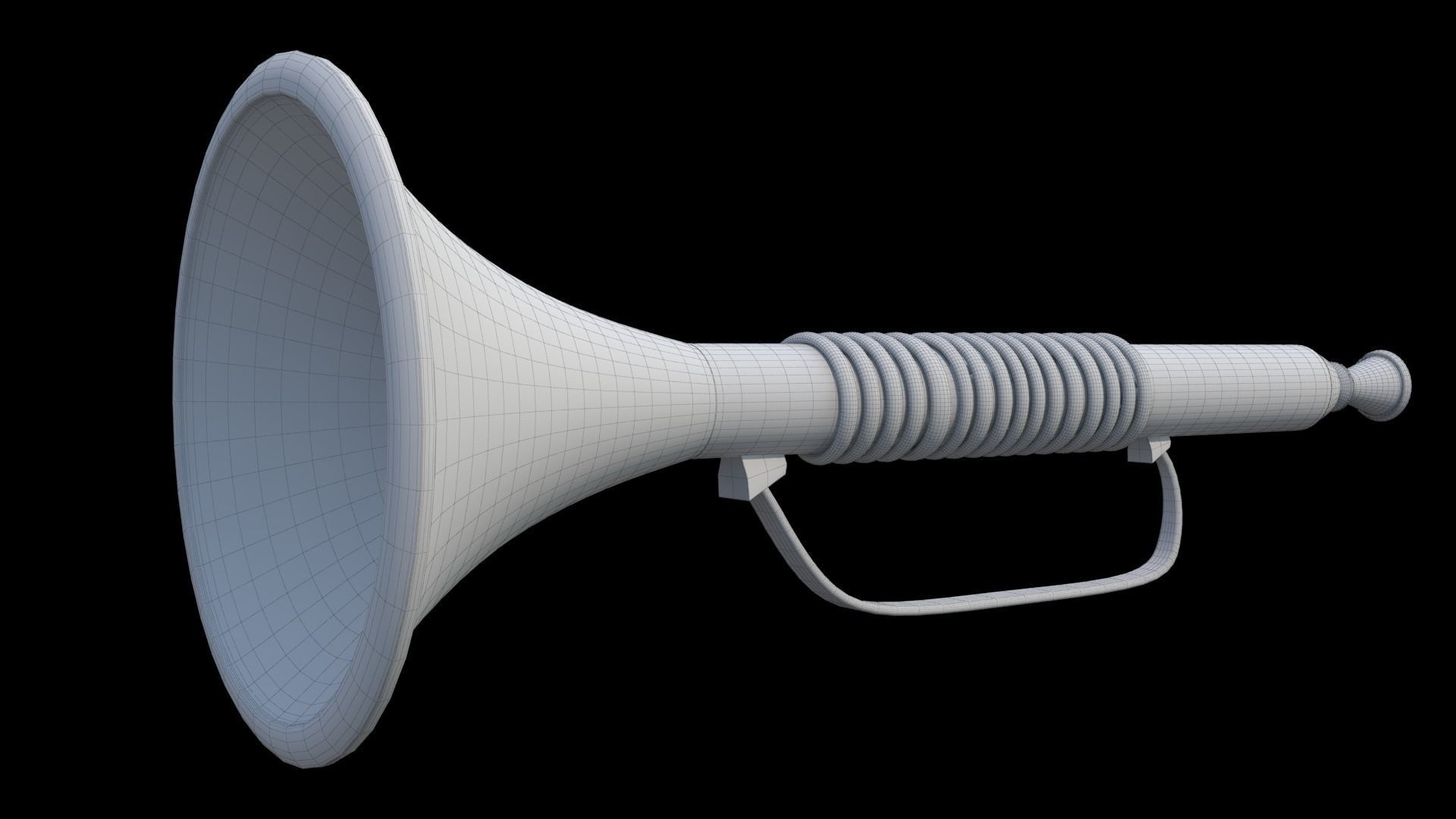 bugle cartoon instrument 3D model | CGTrader