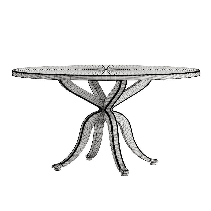 Hooker Round Dining Table 3D model_1