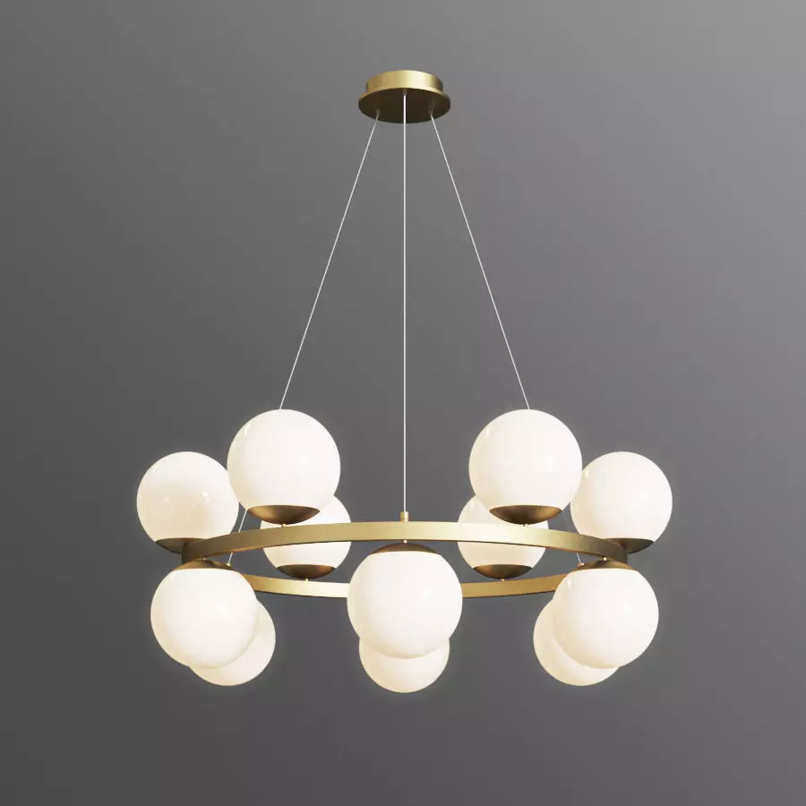 bubbles brass ring pendant light cb2 3D model_0