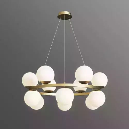 bubbles brass ring pendant light cb2