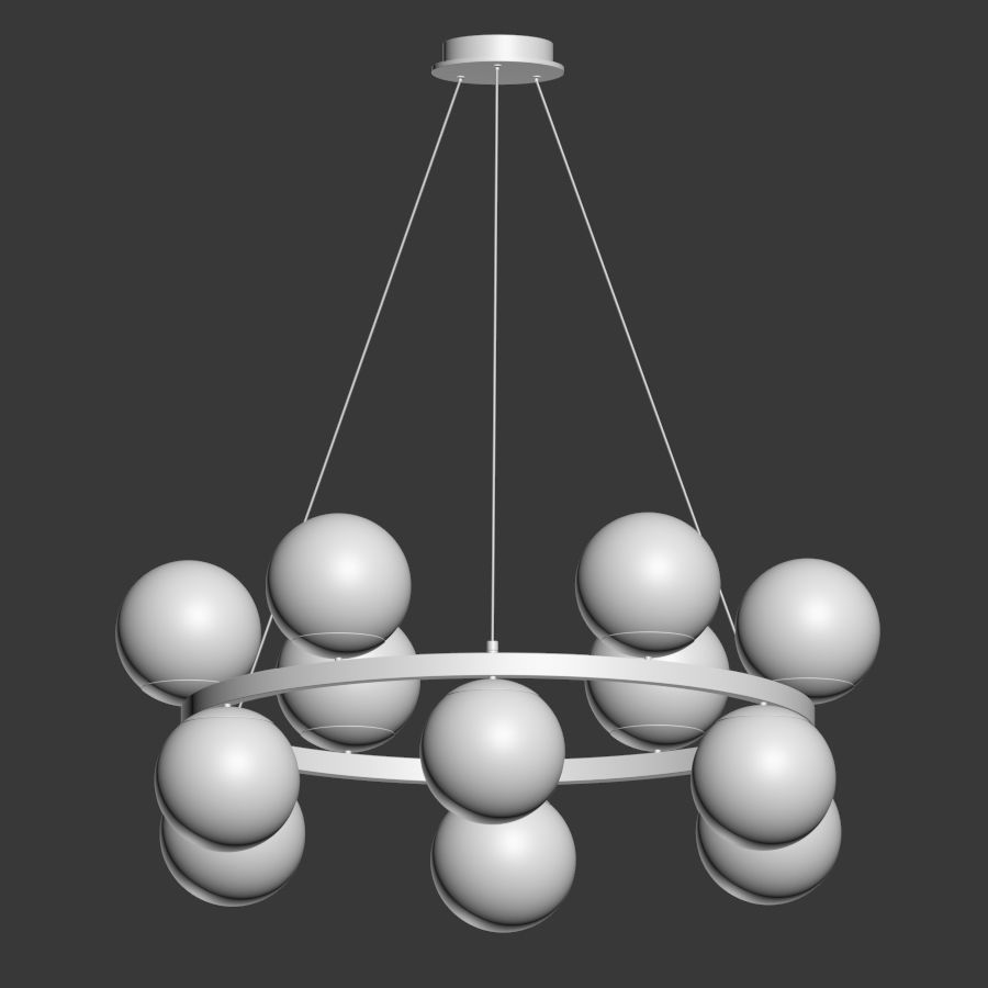 bubbles brass ring pendant light cb2 3D model_3