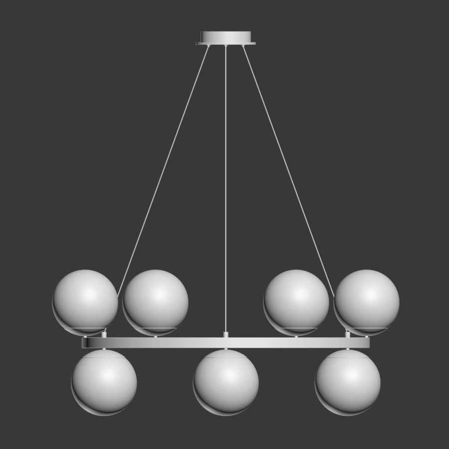 bubbles brass ring pendant light cb2 3D model_2