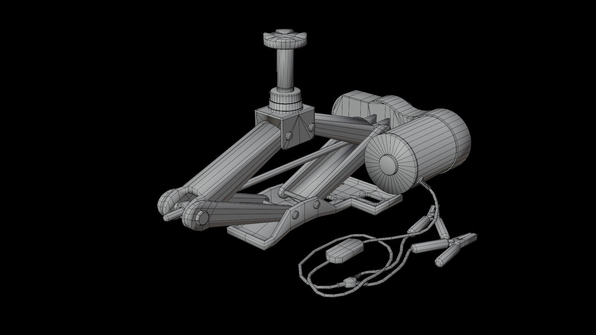 Electric Car Jacks Low-poly 3D model_7