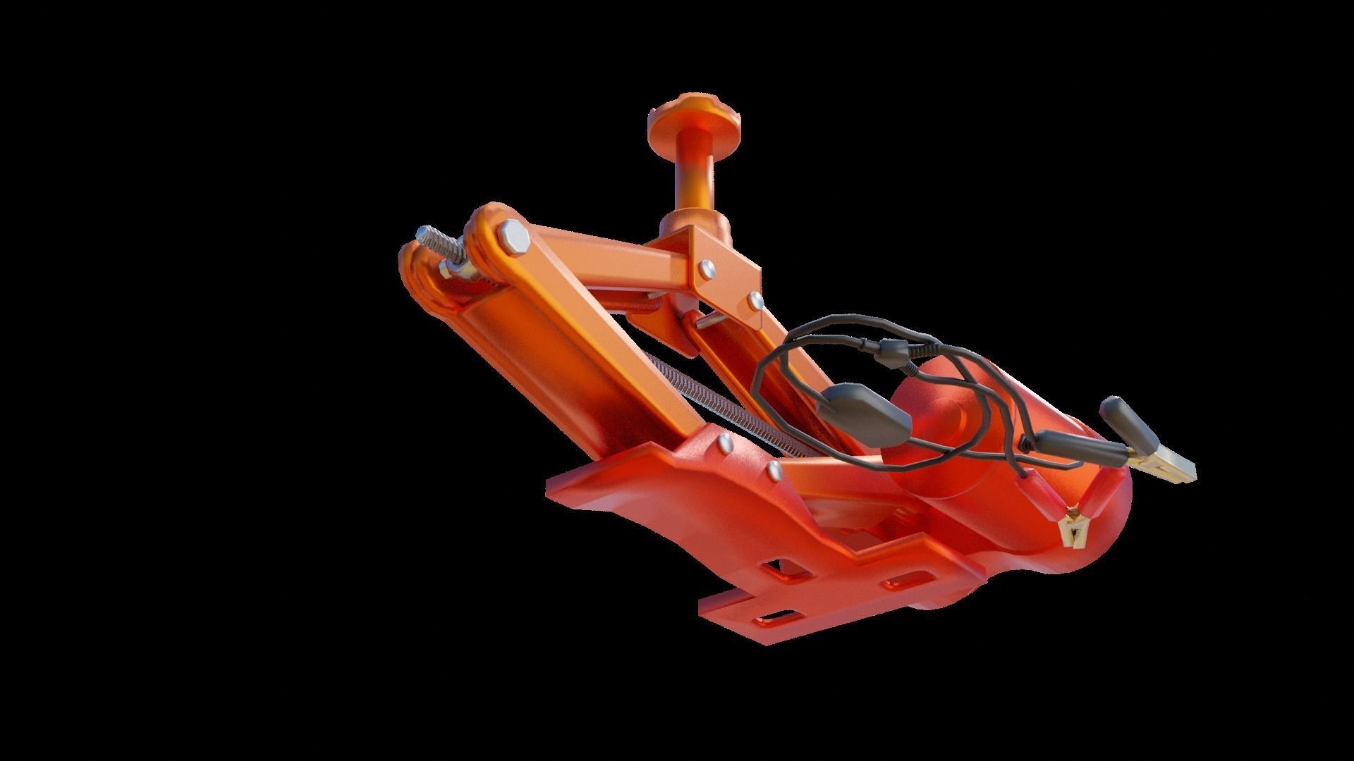 Electric Car Jacks Low-poly 3D model_4