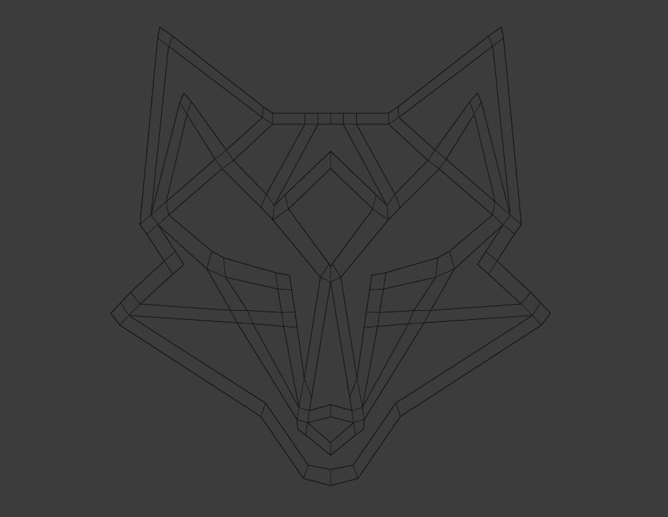 Fox pendant 3D print model_2