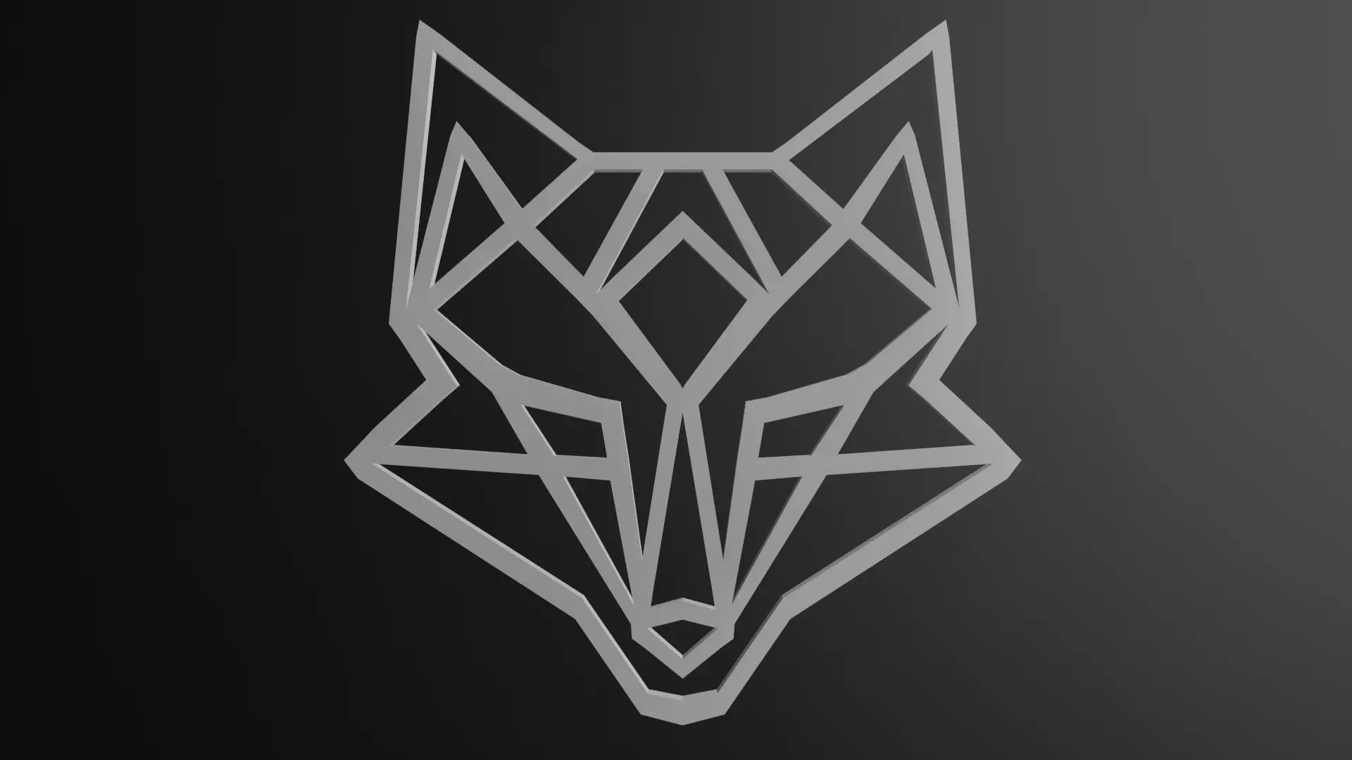 Fox pendant 3D print model_0