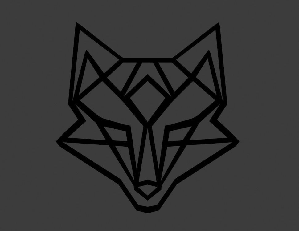 Fox pendant 3D print model_4