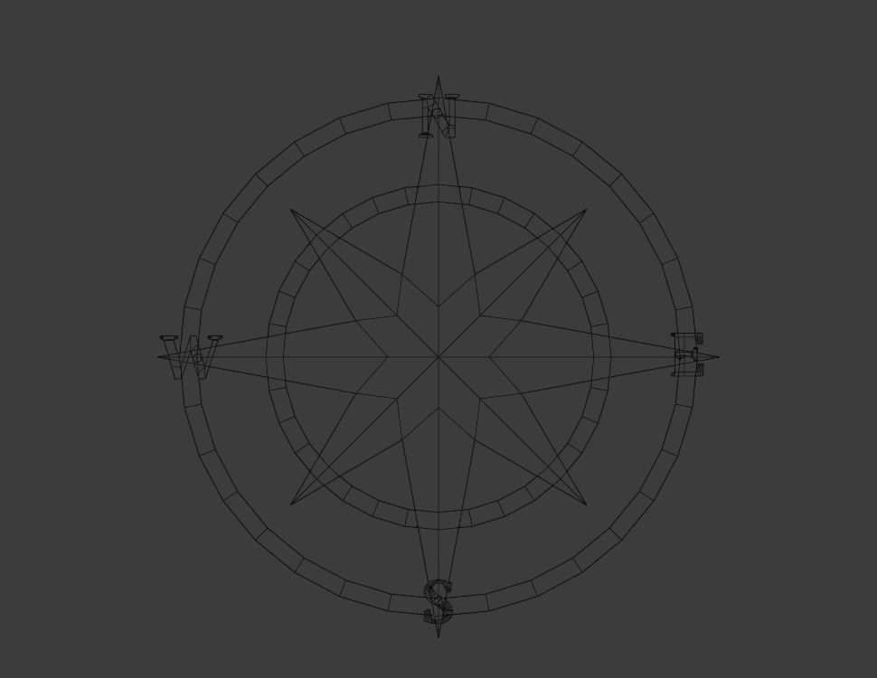 Compass pendant 3D print model_3