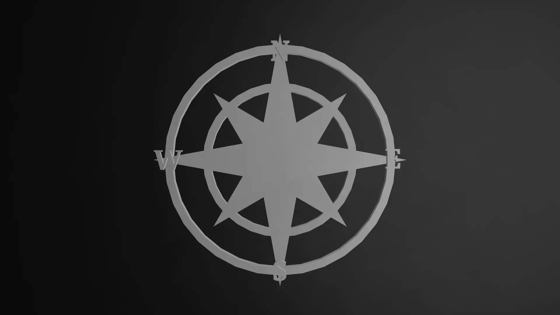 Compass pendant 3D print model_0