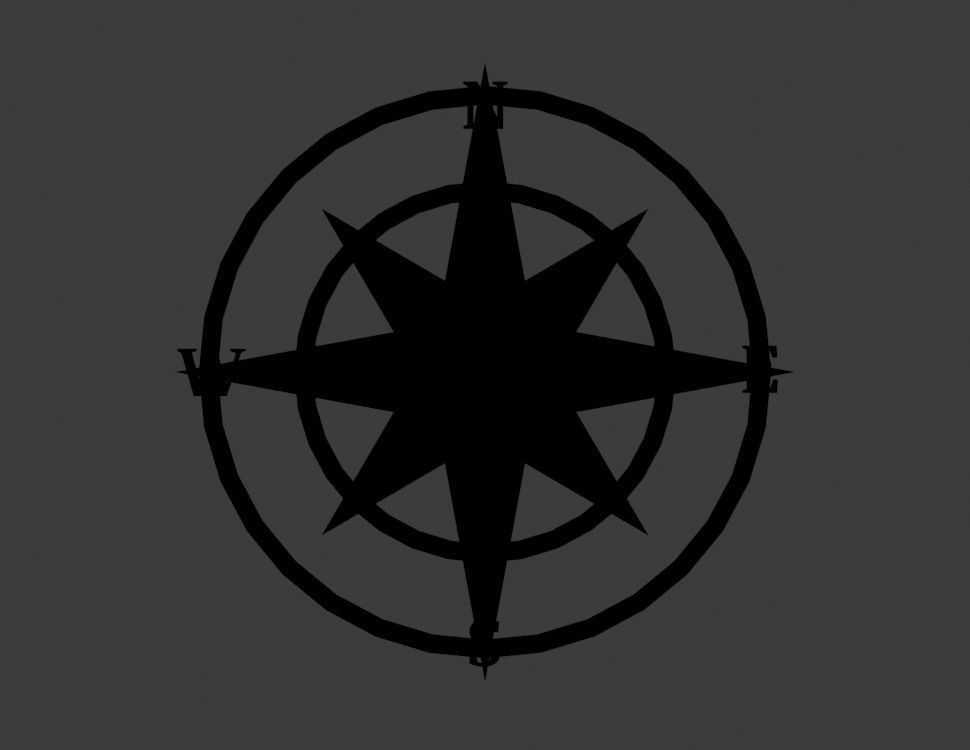 Compass pendant 3D print model_5