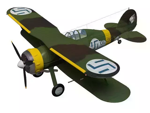 Gloster Gladiator Mk-II Finnish Air Force 3D model