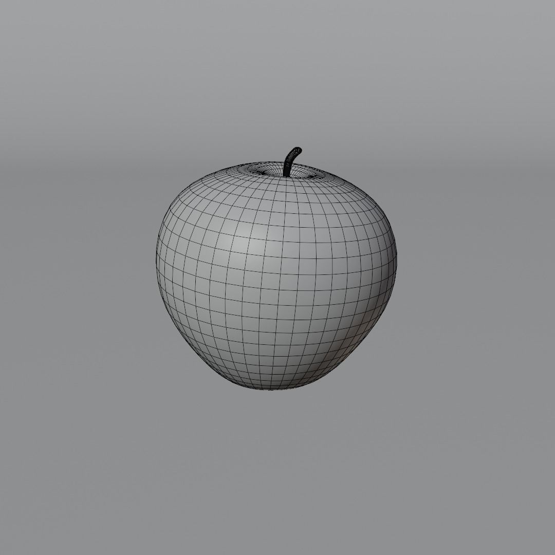 Realistic Apple Fruit 3D model_2