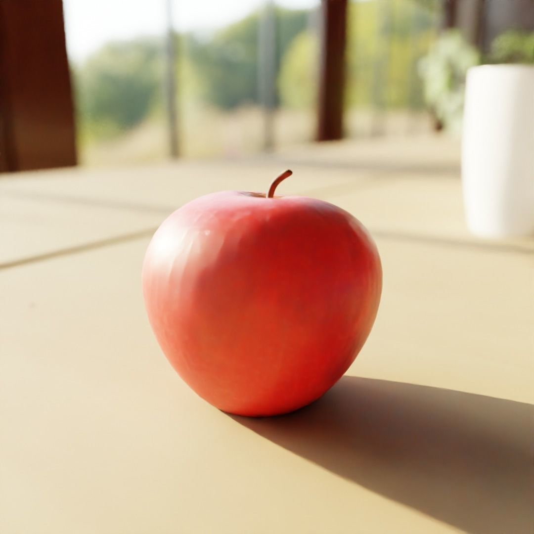Realistic Apple Fruit 3D model_4