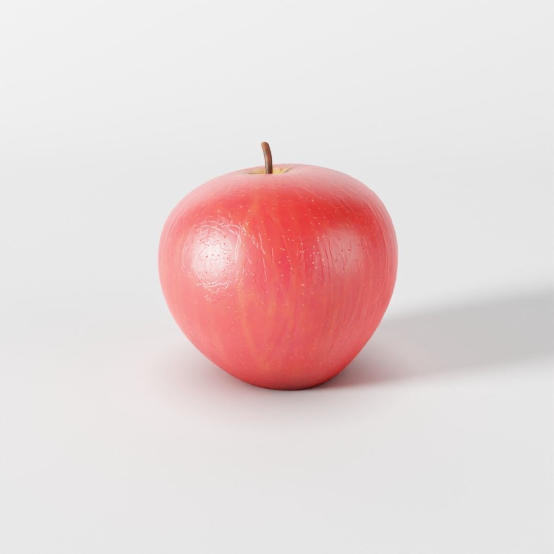 Realistic Apple Fruit 3D model_1