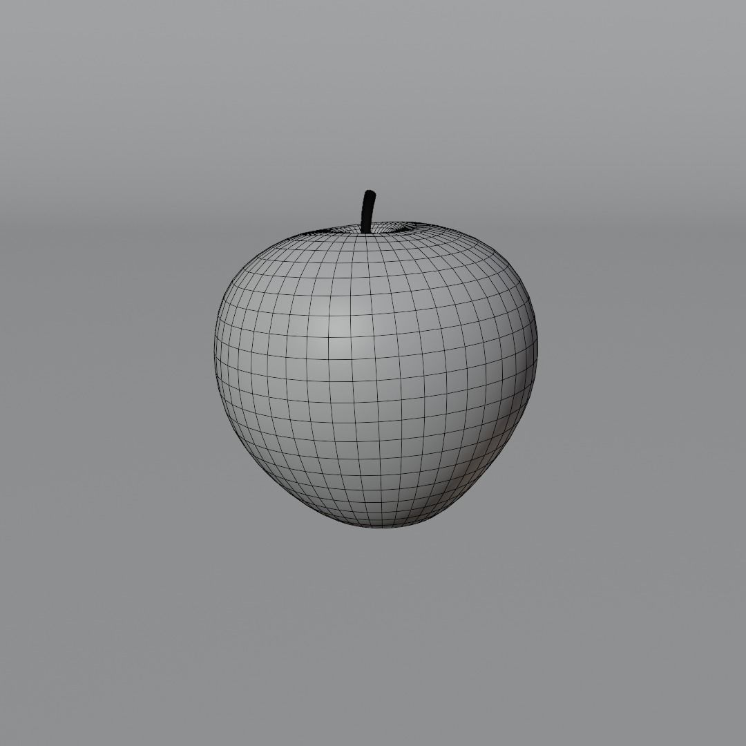 Realistic Apple Fruit 3D model_3