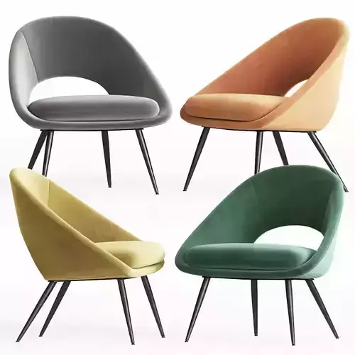Rendle Modern Partially Open Accent Chair
