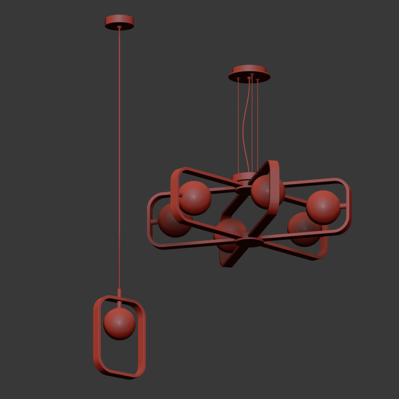 Maytoni Avola Celing Light Set 3D model_2