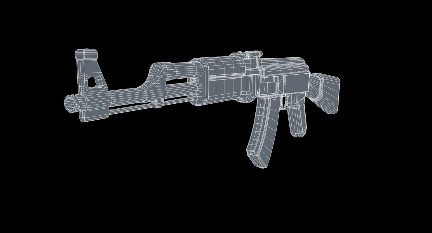 AK47 Gun 3D model_8
