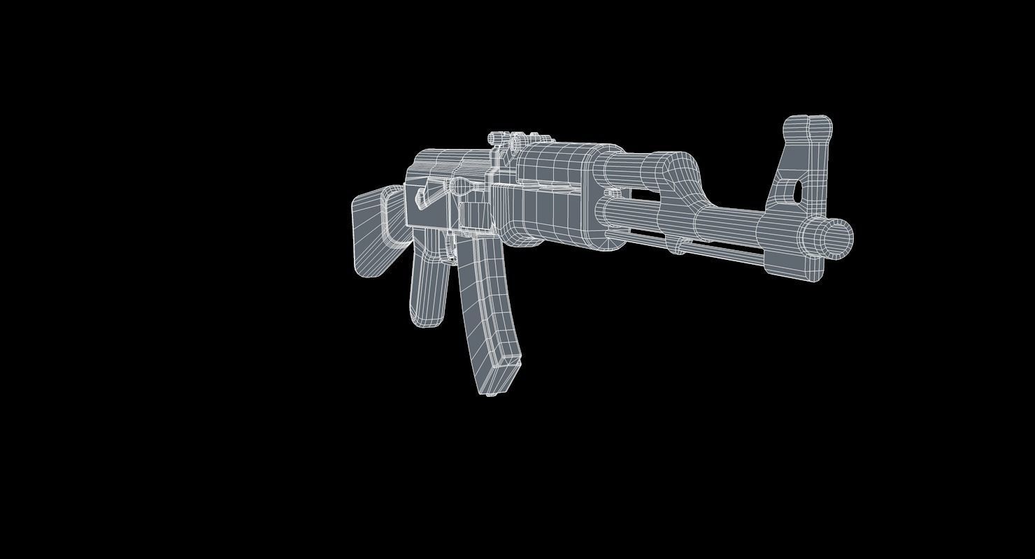 AK47 Gun 3D model_9