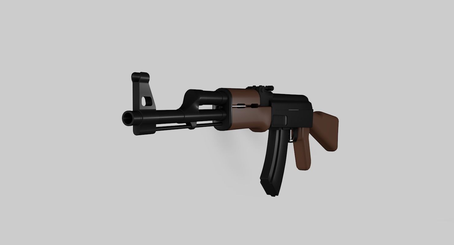 AK47 Gun 3D model_5