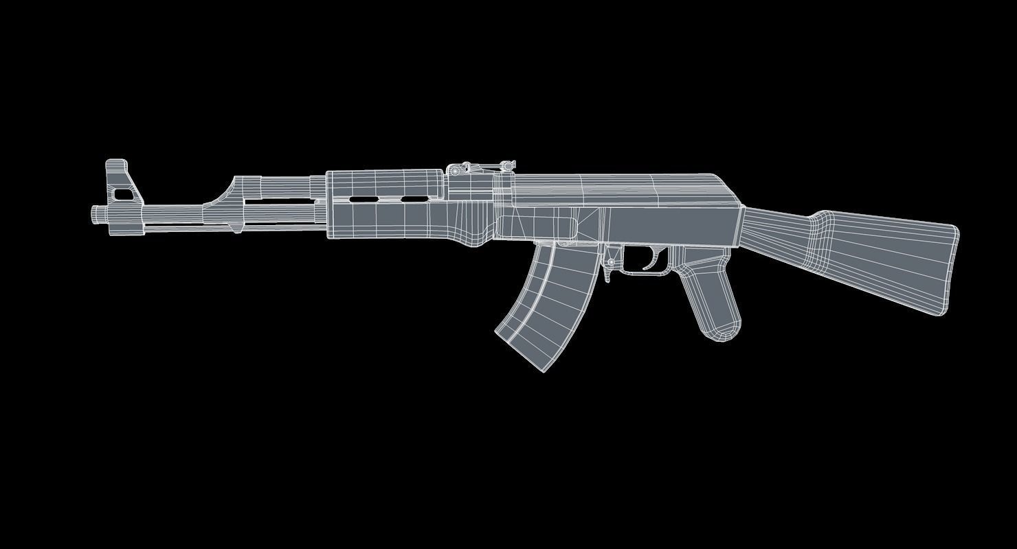 AK47 Gun 3D model_6