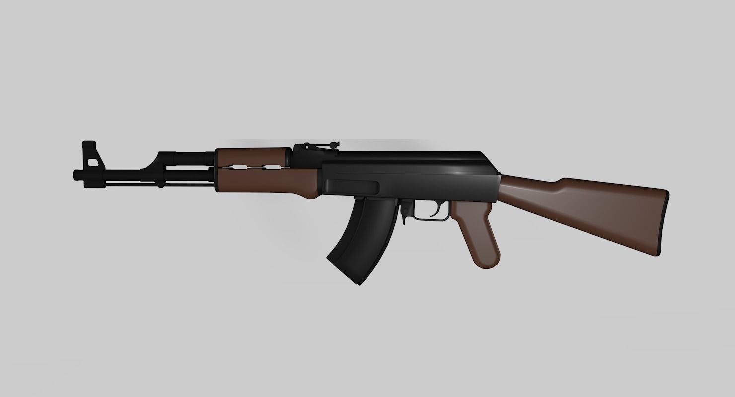 AK47 Gun 3D model_1
