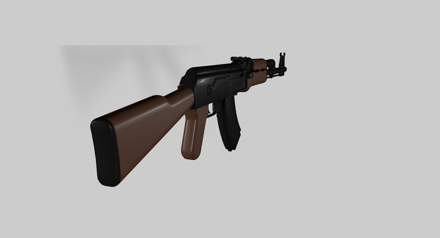 AK47 Gun 3D model_3