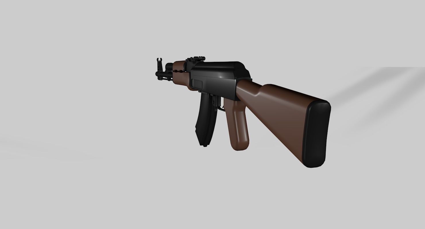 AK47 Gun 3D model_2