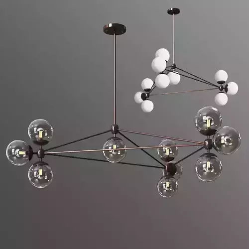Modo Chandelier 3 Sided 10 Globes rollandhill