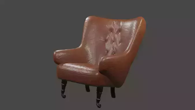Old Vintage Victorian Chair 3D 3D model