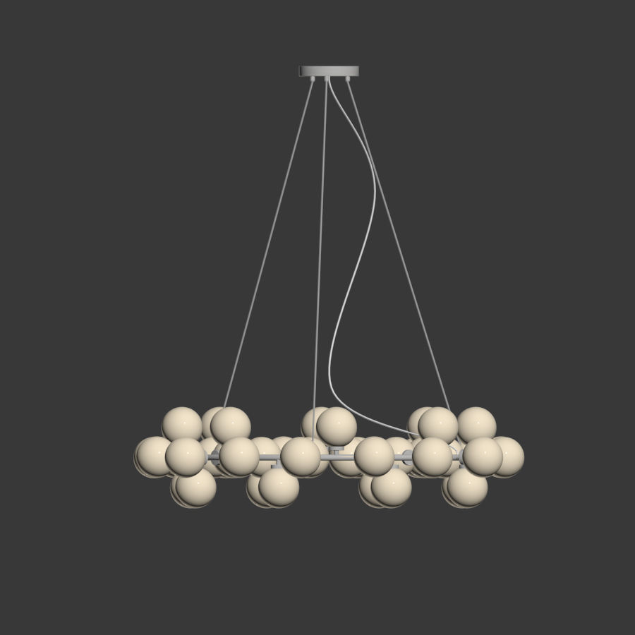 Chandelier Inflora 45 plafonds 3D model_1