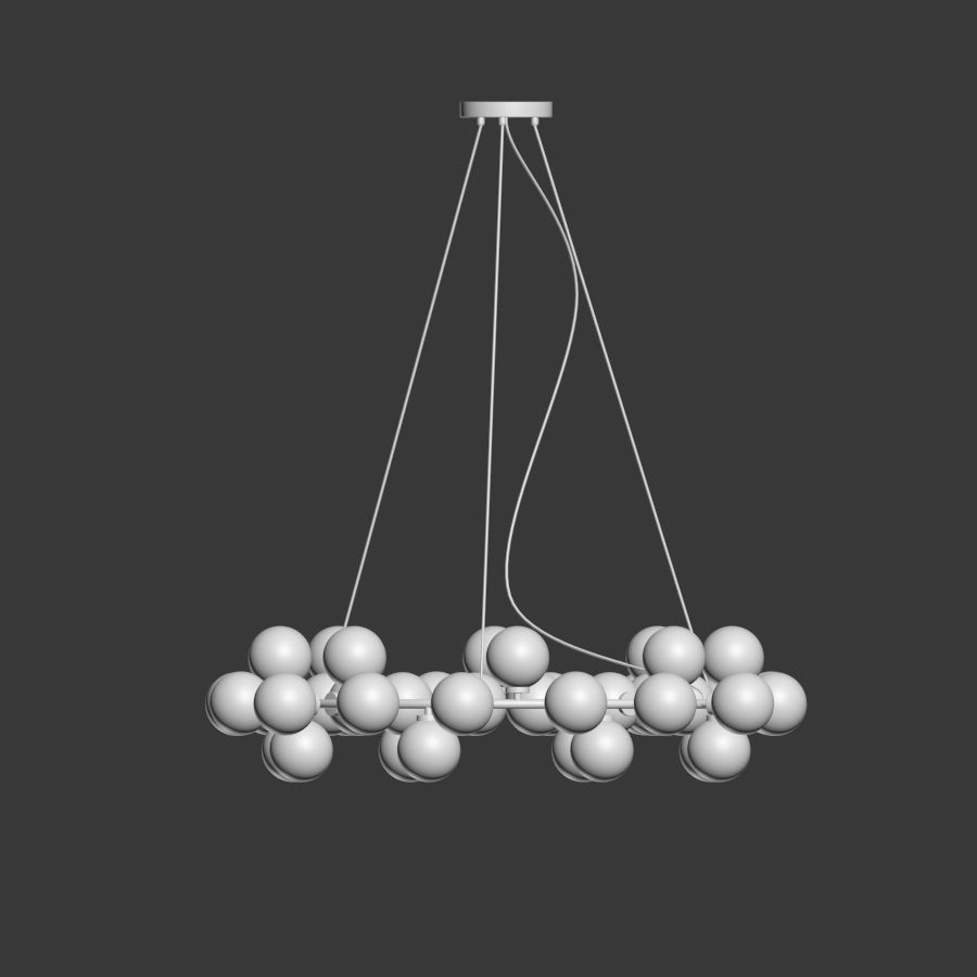 Chandelier Inflora 45 plafonds 3D model_2