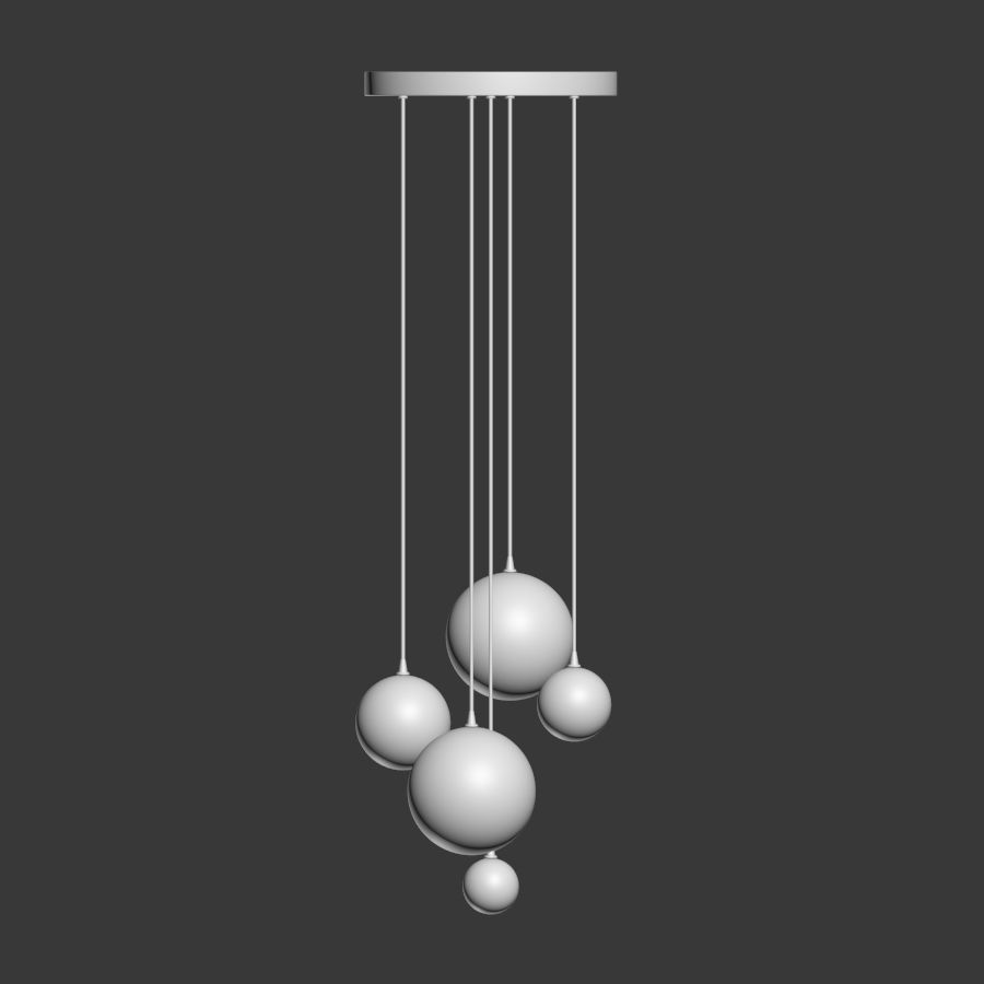 Magic Cluster Pendant light 3D model_2