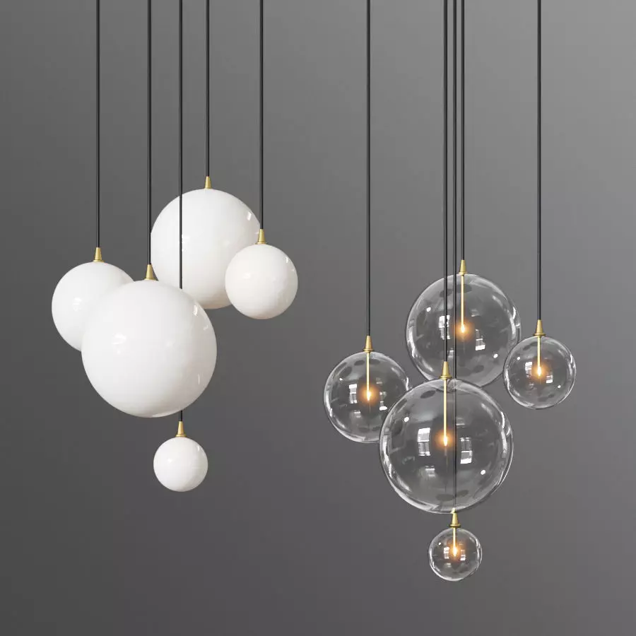 Magic Cluster Pendant light 3D model_0