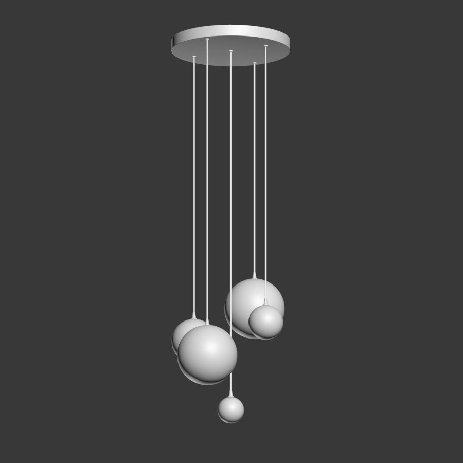 Magic Cluster Pendant light 3D model_3