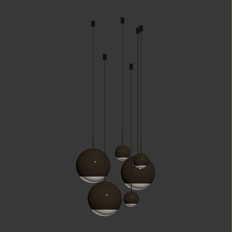 Mirror Ball Pendants Tom Dixon 3D model_1