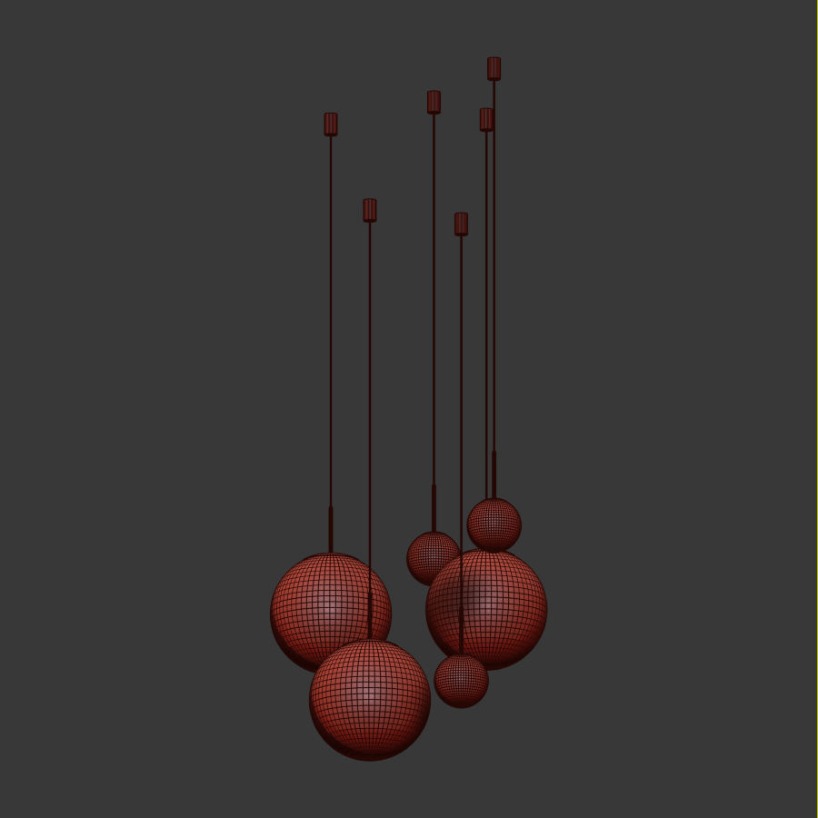 Mirror Ball Pendants Tom Dixon 3D model_4