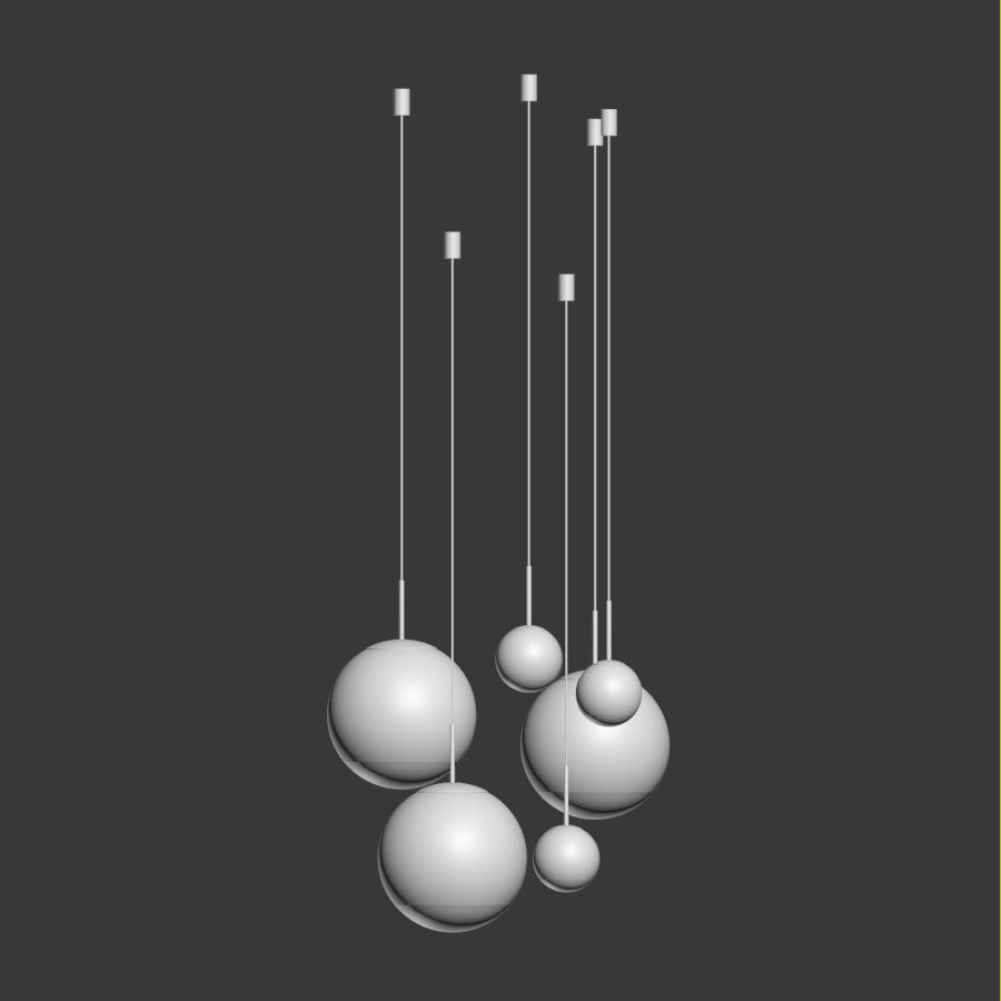 Mirror Ball Pendants Tom Dixon 3D model_2