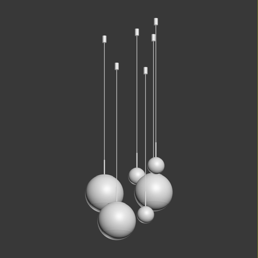 Mirror Ball Pendants Tom Dixon 3D model_3