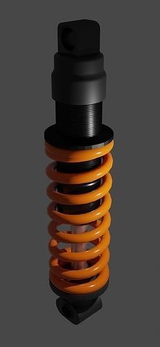motorbike or car suspension shock Free 3D model