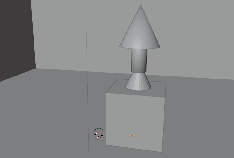 Model Of A Lamp On A Side Stole Low-poly 3D model_1